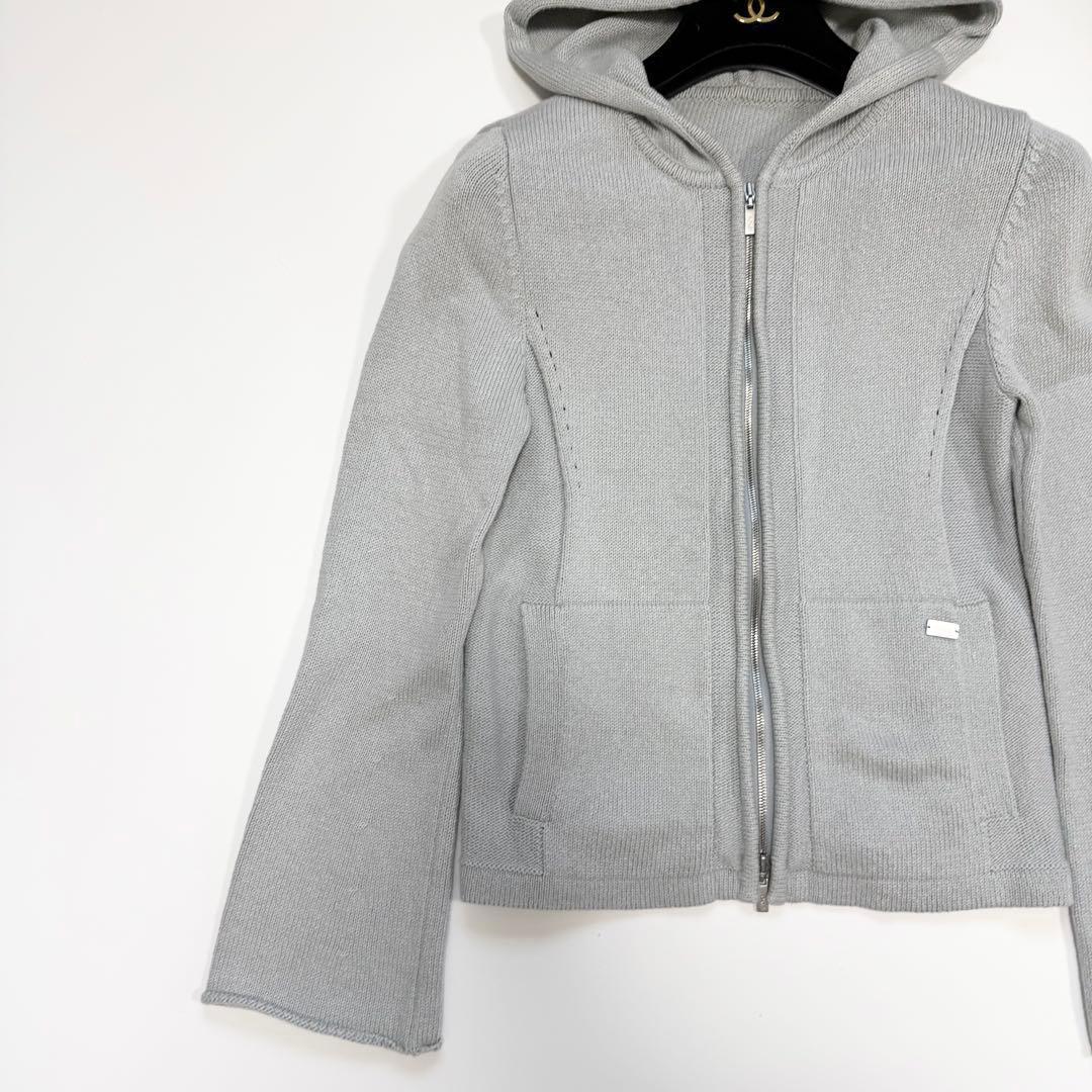 【美品】フォクシー リリーパーカー コットン カーディガン フーディー　38