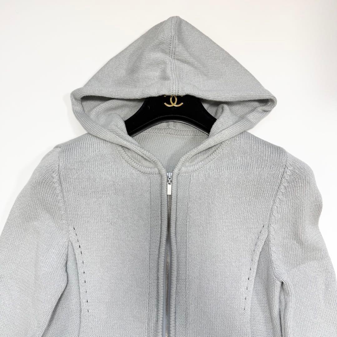 【美品】フォクシー リリーパーカー コットン カーディガン フーディー　38