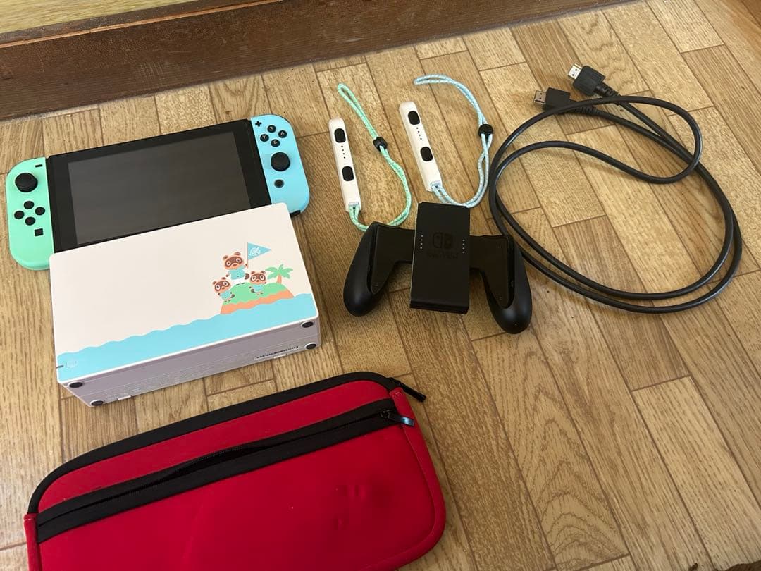 美品Nintendo Switch あつ森本体セット (ソフト・箱・充電奇なし)