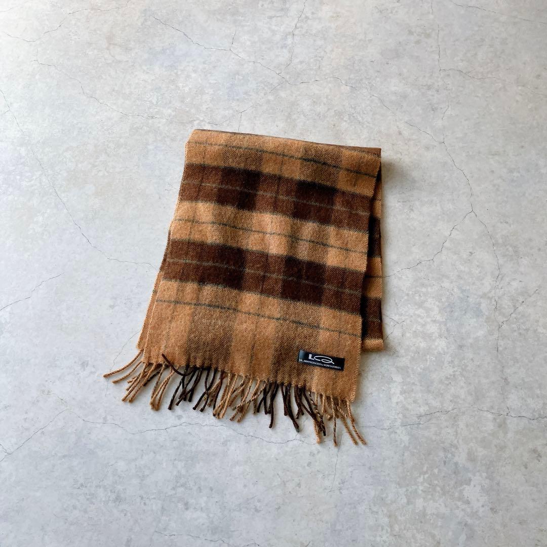 LQ エルキュー ワイズフォーメン Y's for men チェック柄 マフラー