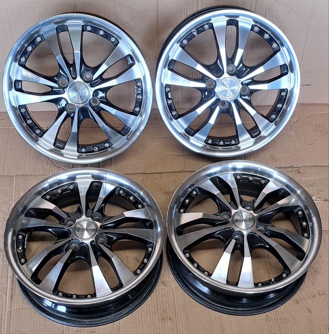 VOLTEC★15x5Jインチホイール 4H100+45 スポークデザイン4本