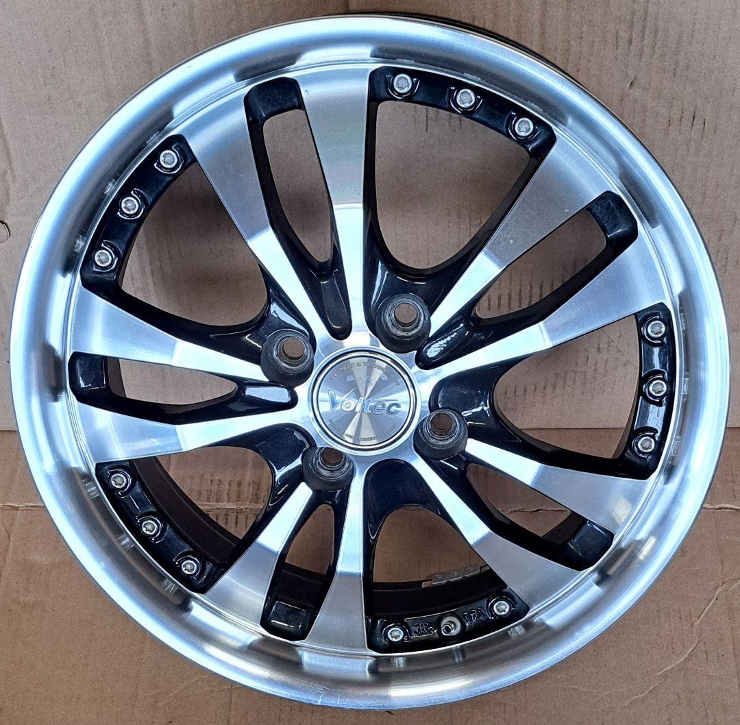 VOLTEC★15x5Jインチホイール 4H100+45 スポークデザイン4本