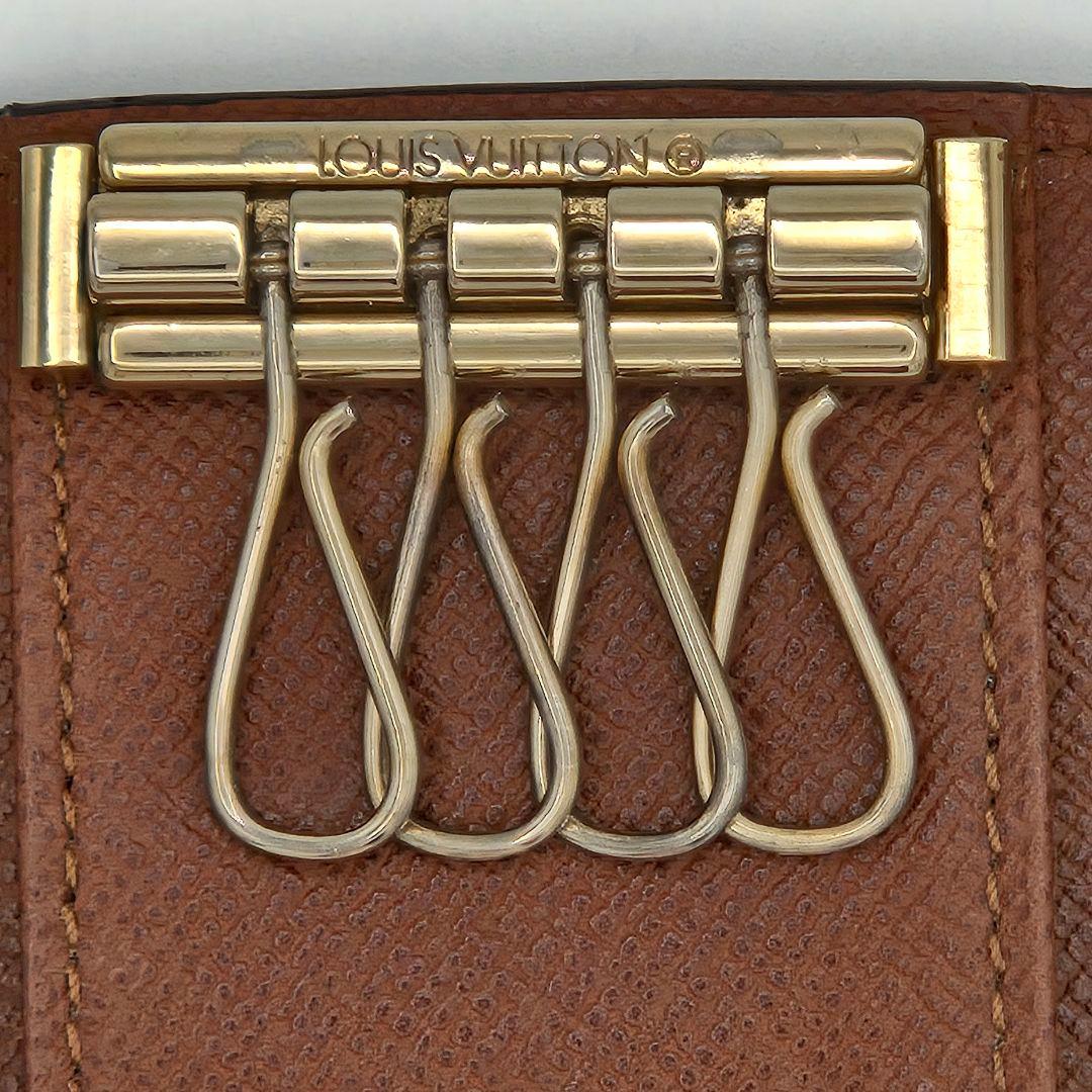 【美品】ルイヴィトン キーケース ミュルティクレ4 4連 モノグラム ブラウン