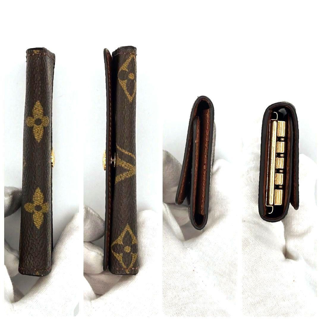 【美品】ルイヴィトン キーケース ミュルティクレ4 4連 モノグラム ブラウン