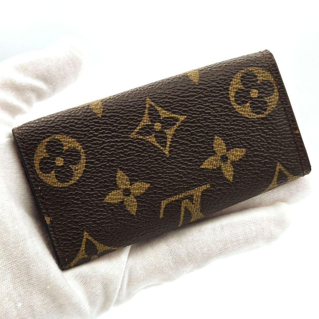 【美品】ルイヴィトン キーケース ミュルティクレ4 4連 モノグラム ブラウン
