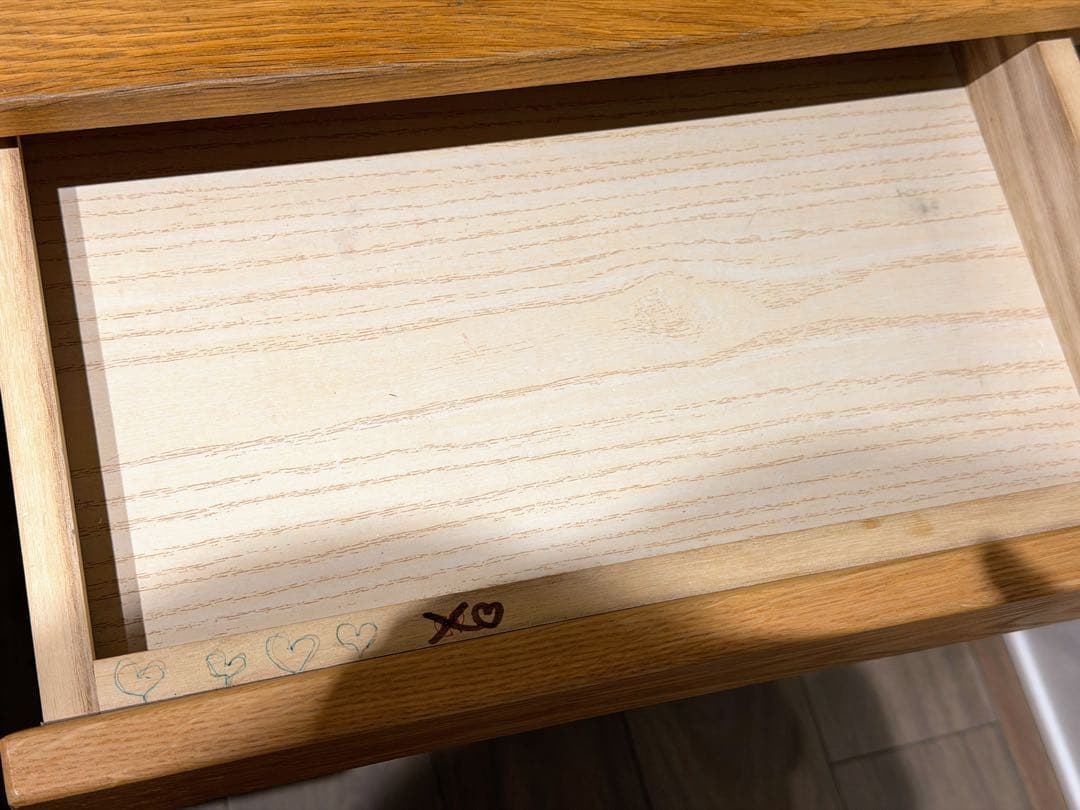 【無印】木製デスク引き出し付き