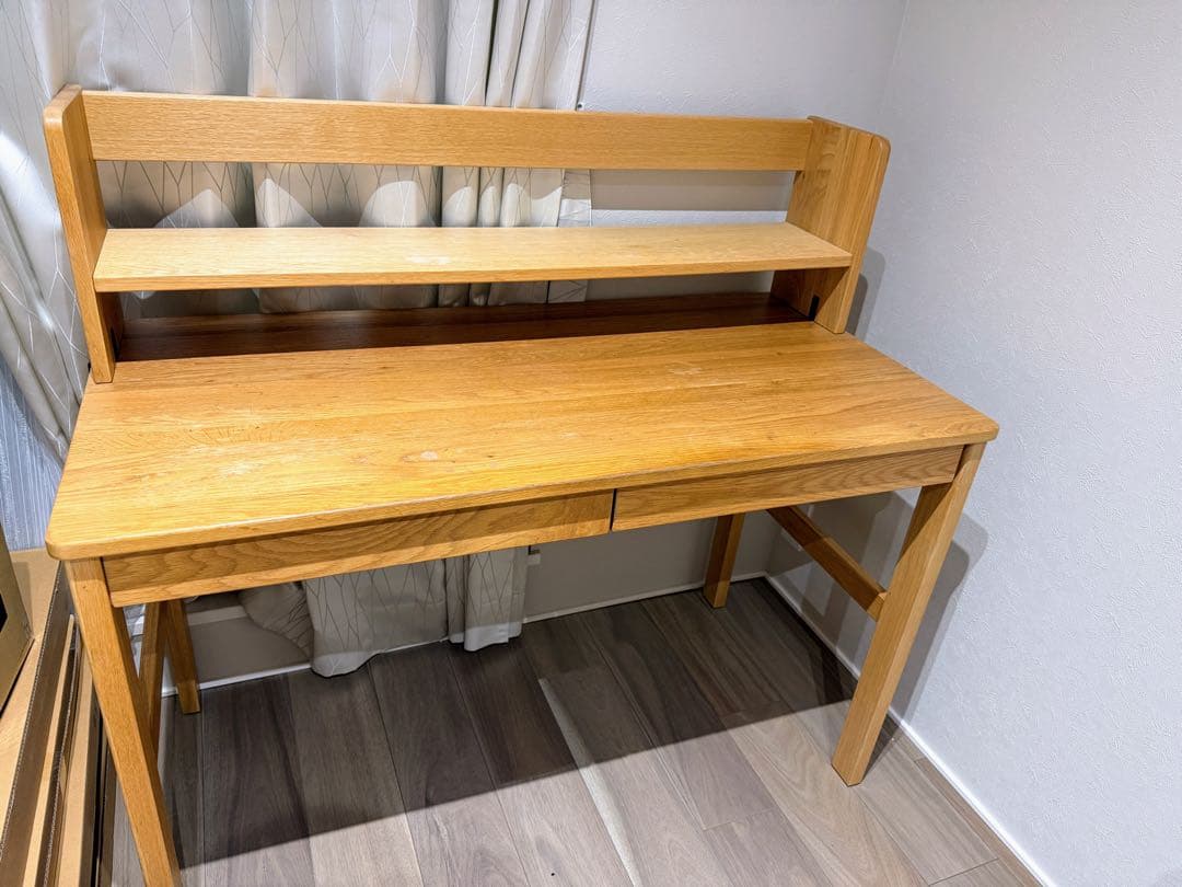 【無印】木製デスク引き出し付き