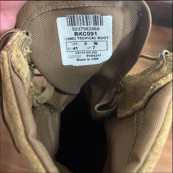 米軍　実物　ROCKY USMC TROPICAL BOOT US8W 26cm