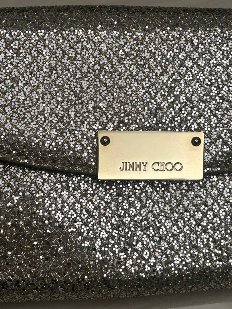 JIMMY CHOO シルバー クラッチバッグ