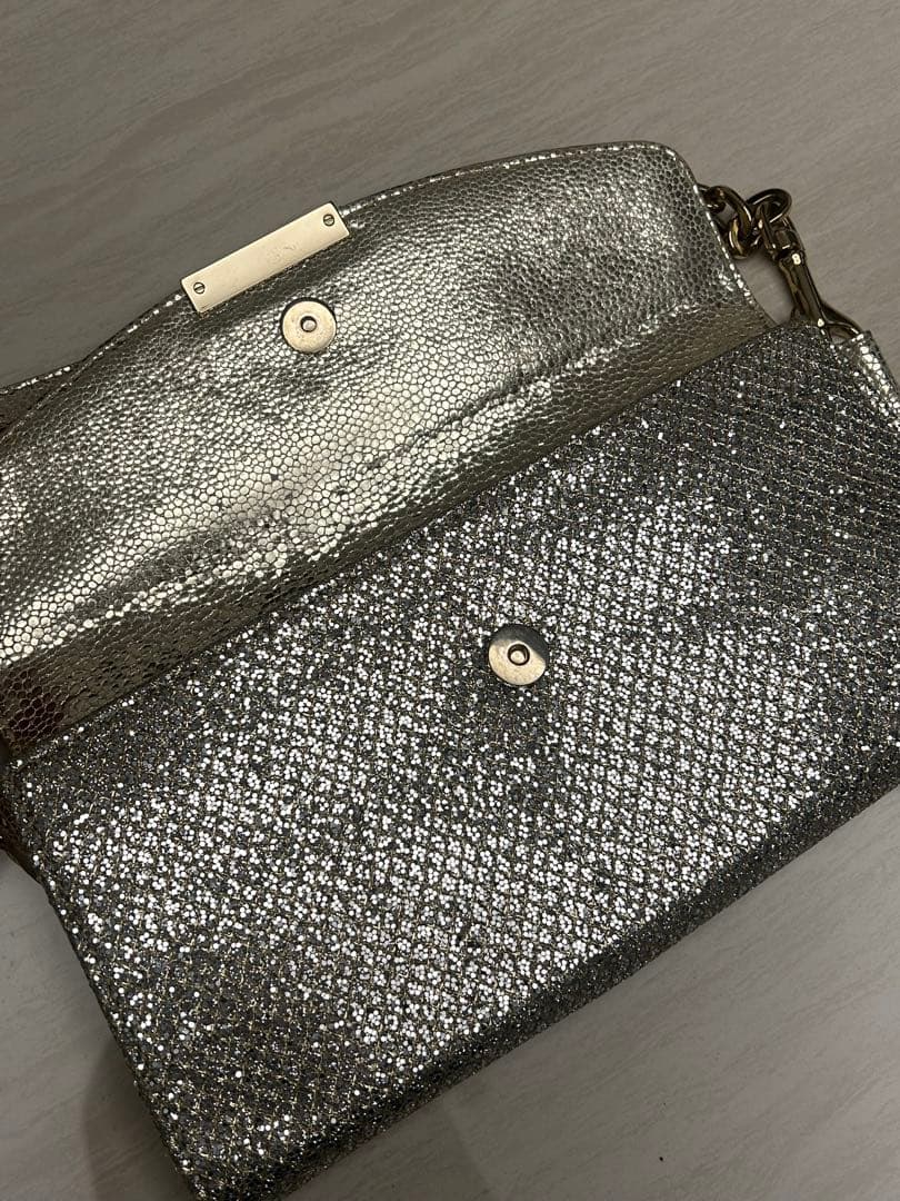 JIMMY CHOO シルバー クラッチバッグ
