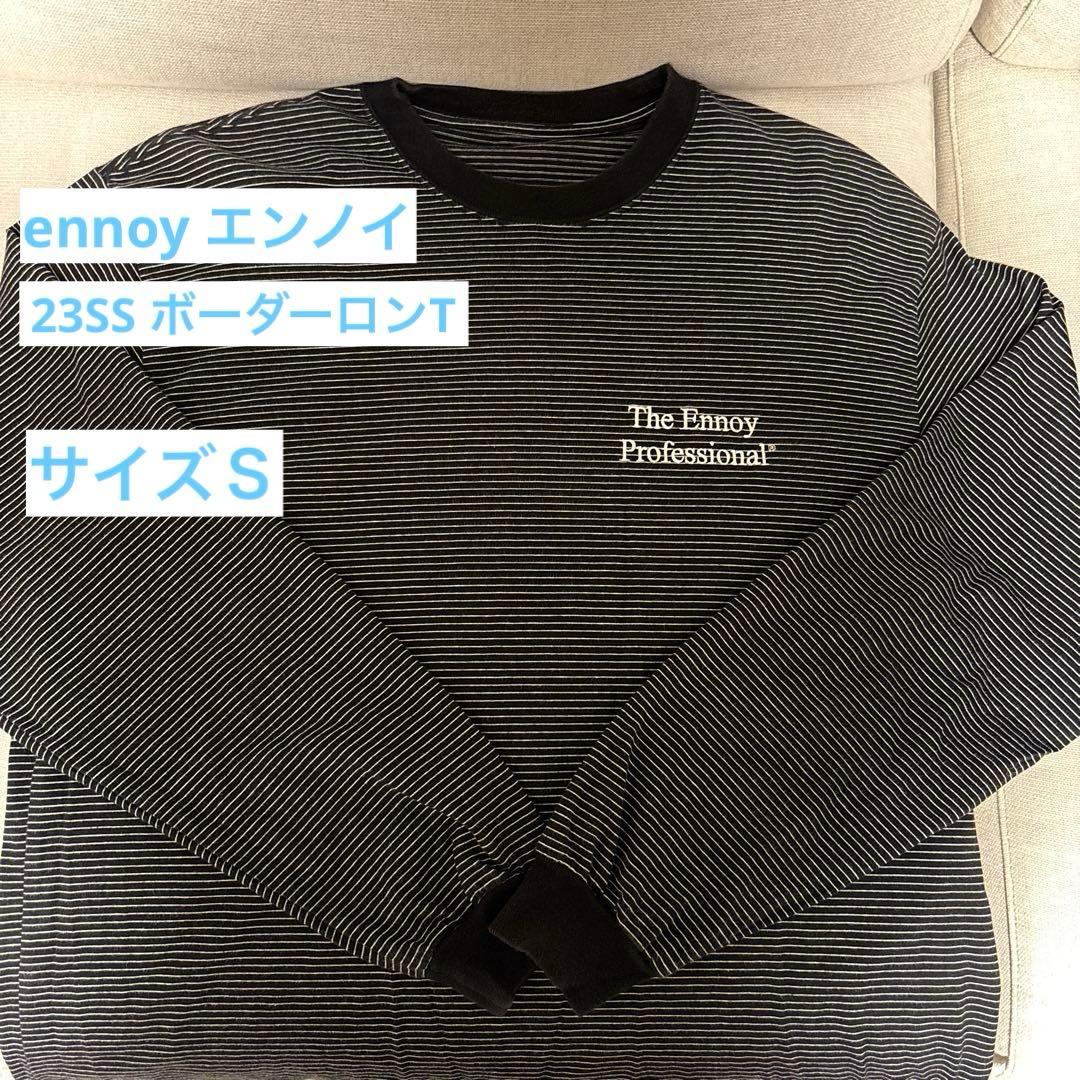 ennoy エンノイ 23SS ボーダーロンT サイズS ブラック