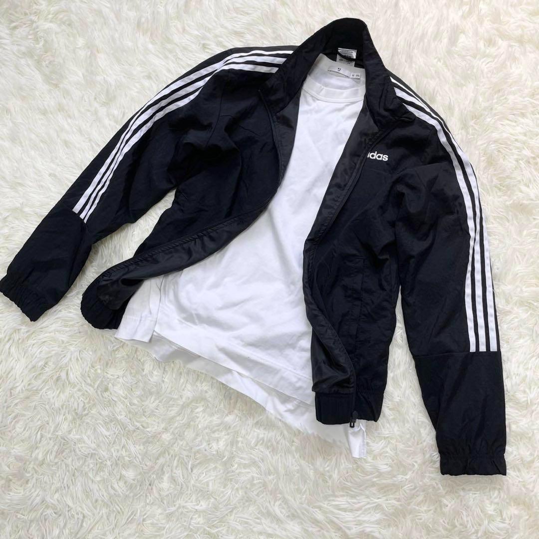 12【美品】adidas アディダス ジャージ セットアップ M 黒