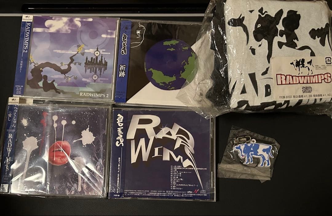 RADWIMPS トート 牛 ストラップ 祈跡 へっくしゅん CD ホルダー