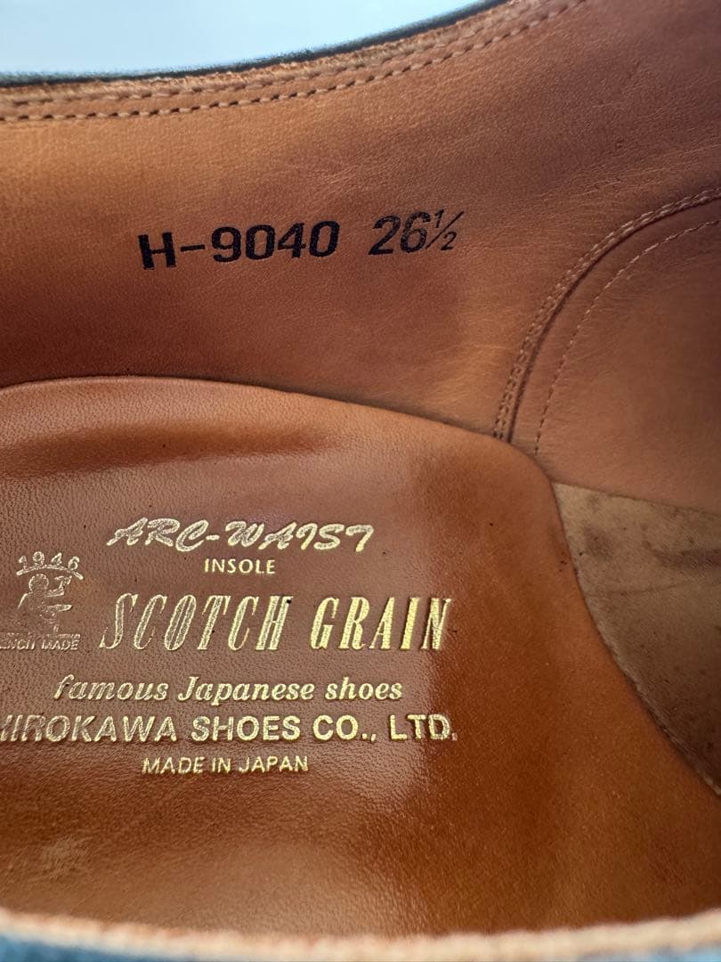 スコッチグレイン　ウィングチップ ドレスシューズ 黒26,5cm