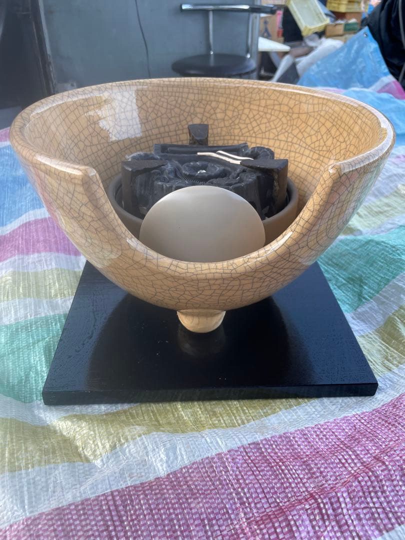 ￼茶道具 野々田式 風炉型電熱器 ヒーター さつま琵琶色A元箱