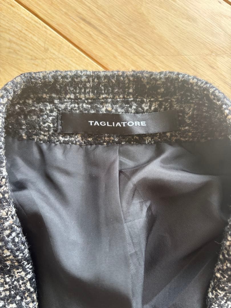 未使用　TAGLIATOR タリアトーレ ウールジャケット48 グレー系チェック