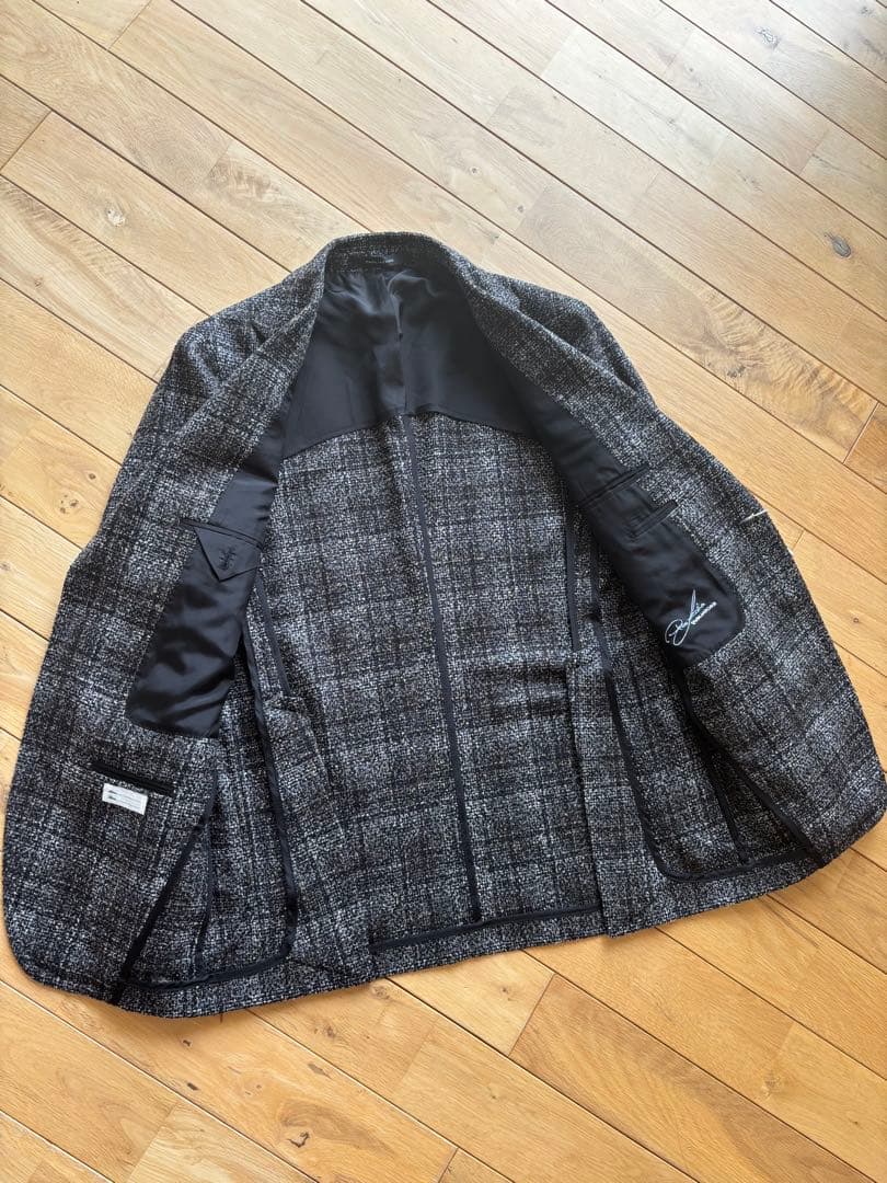 未使用　TAGLIATOR タリアトーレ ウールジャケット48 グレー系チェック