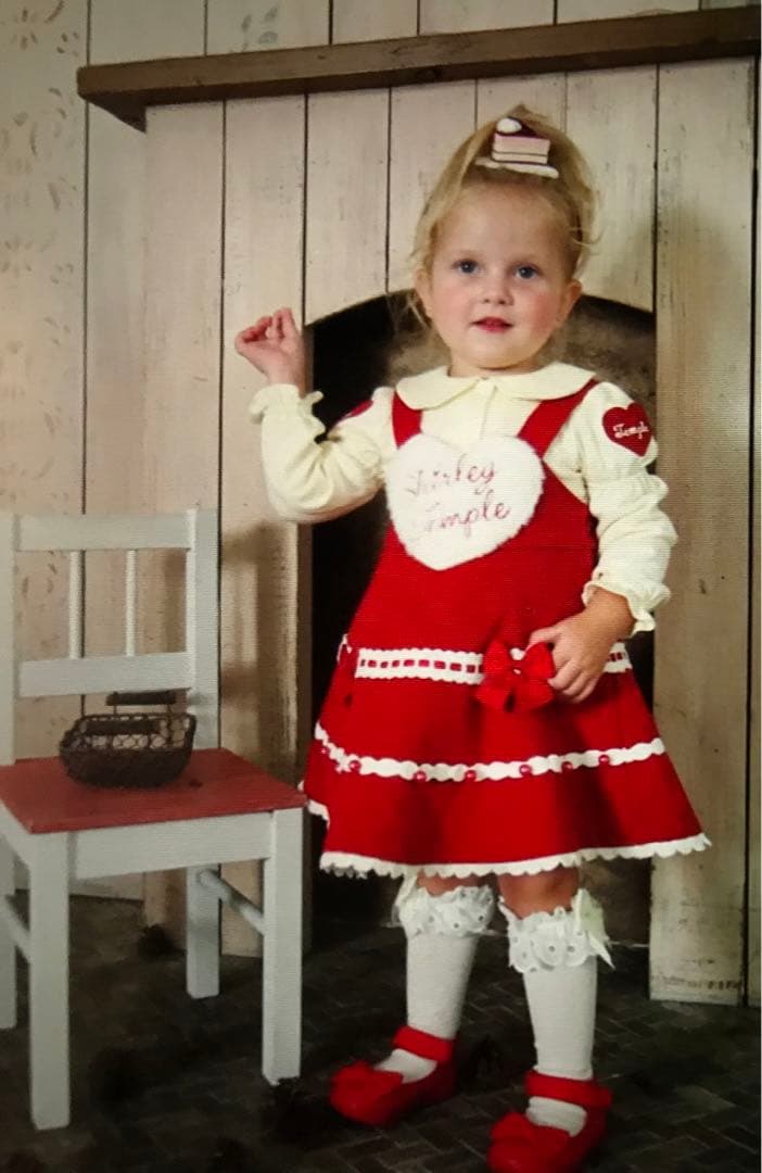 ほぼ新品 シャーリーテンプル ハート ワンピース 100