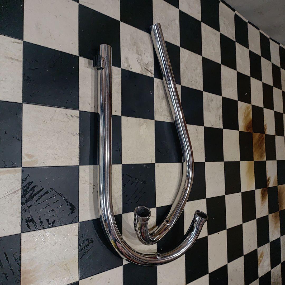 本日まで　最終値下げ　Ｗ800　オメガレーサー　エキパイ　メッキ