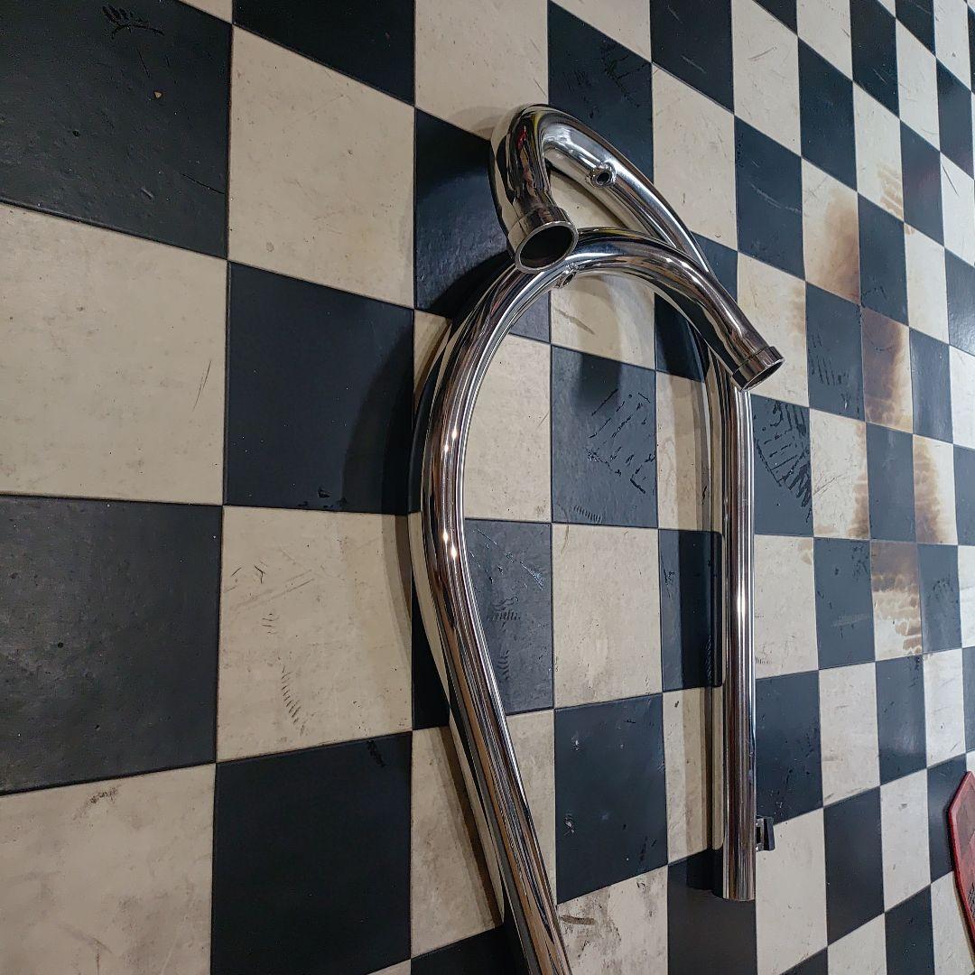 本日まで　最終値下げ　Ｗ800　オメガレーサー　エキパイ　メッキ