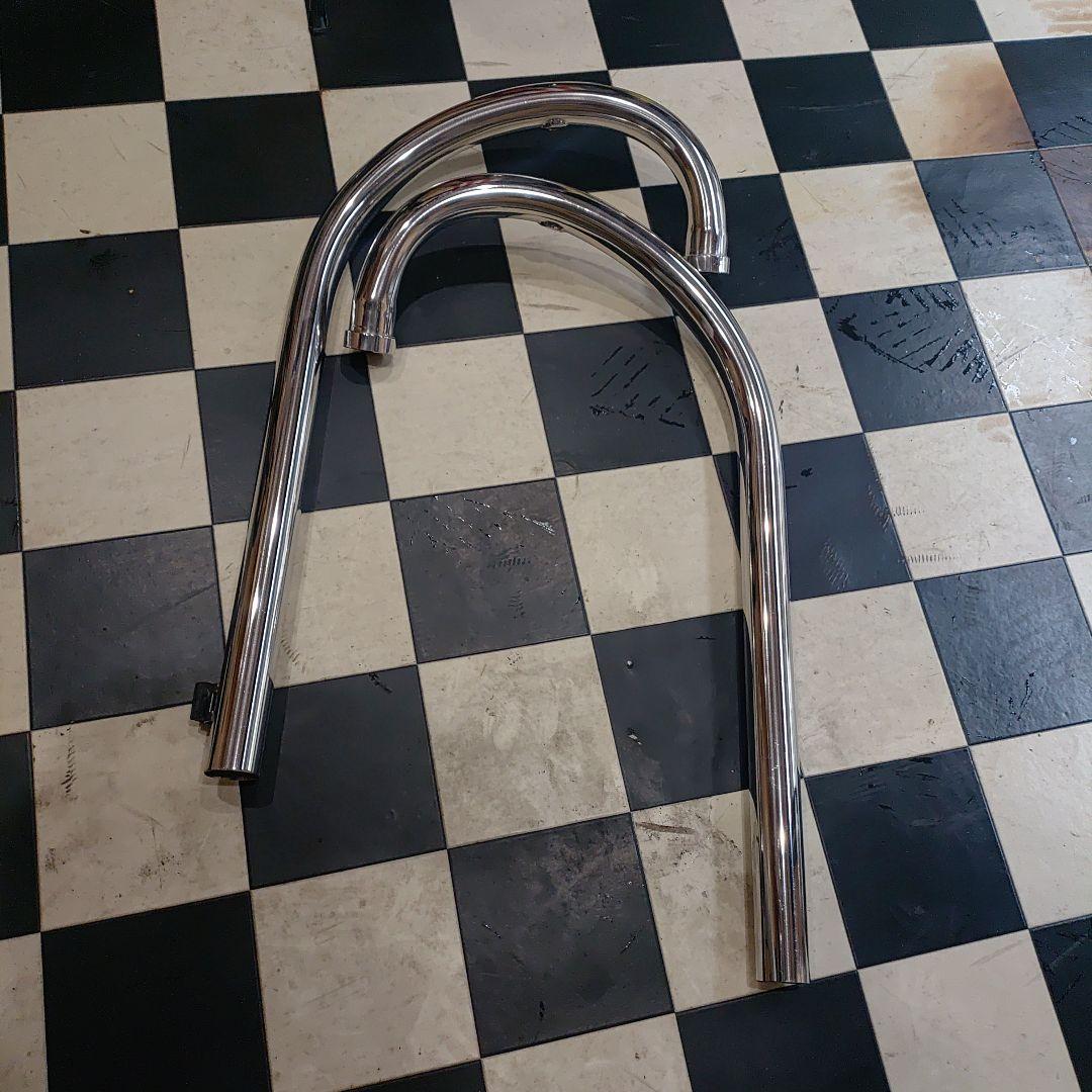 本日まで　最終値下げ　Ｗ800　オメガレーサー　エキパイ　メッキ