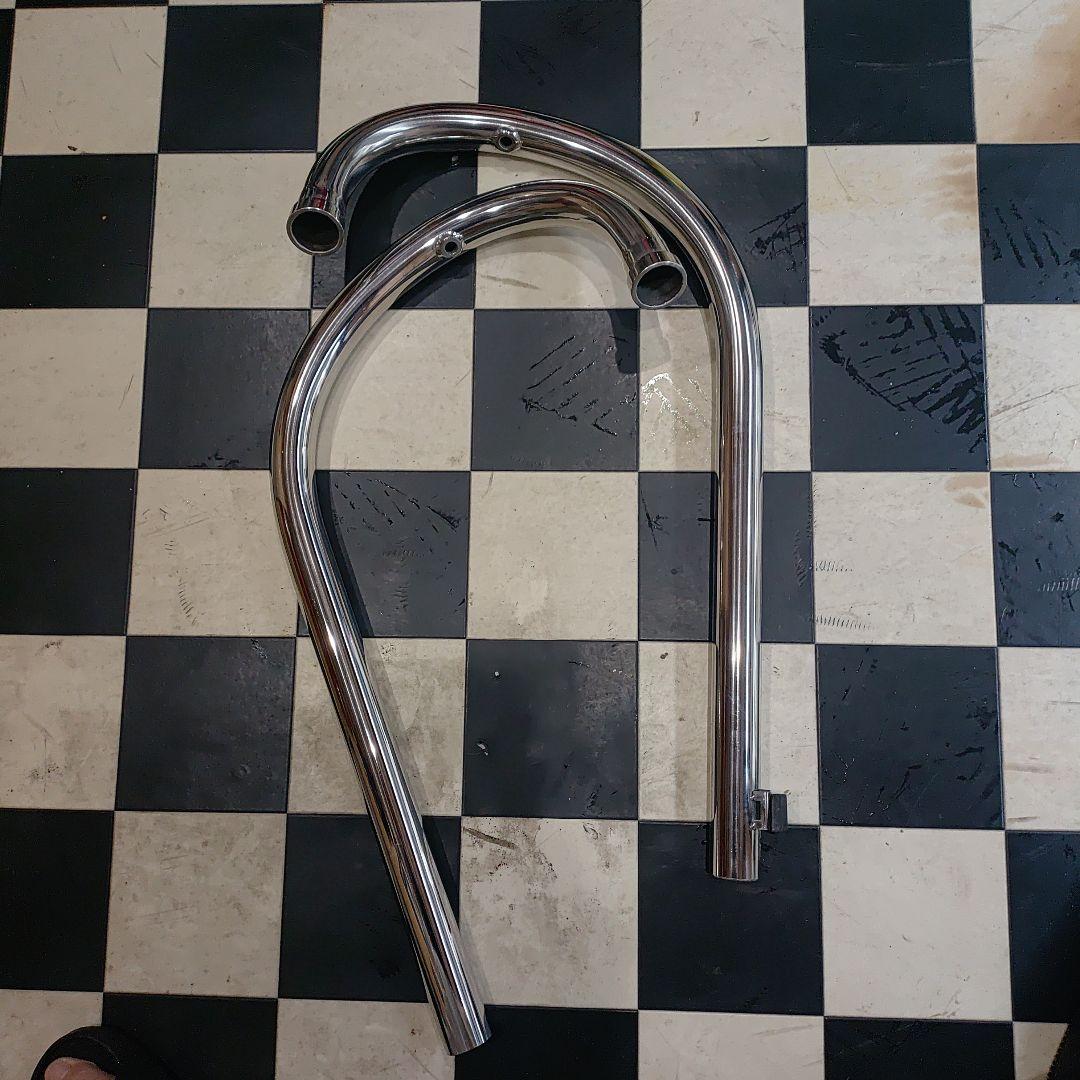 本日まで　最終値下げ　Ｗ800　オメガレーサー　エキパイ　メッキ