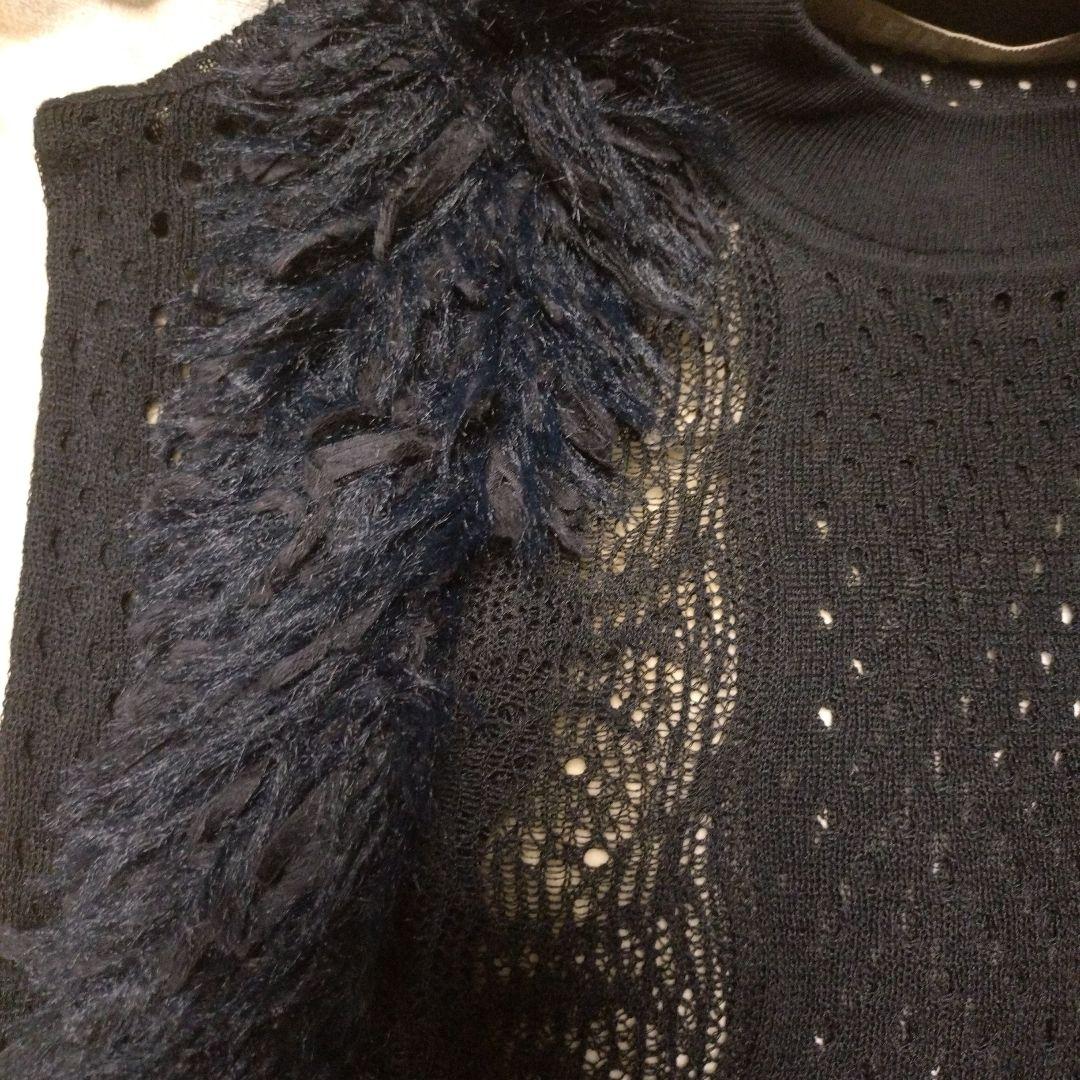 LEINWANDE ミックスフリンジクロップドトップ