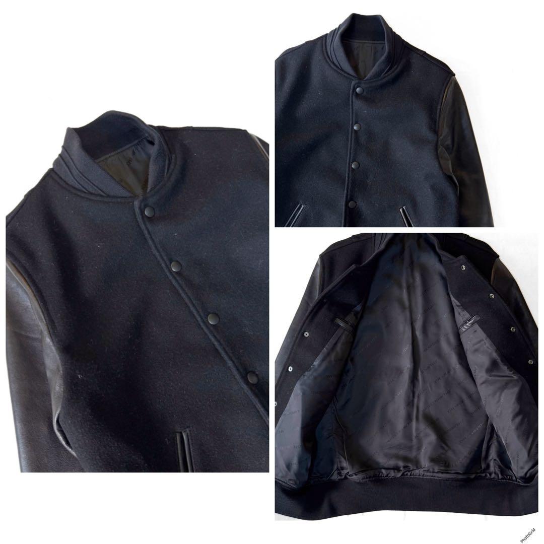 ジョンローレンスサリバン 袖レザー スタジャン ジャケット コート デニム