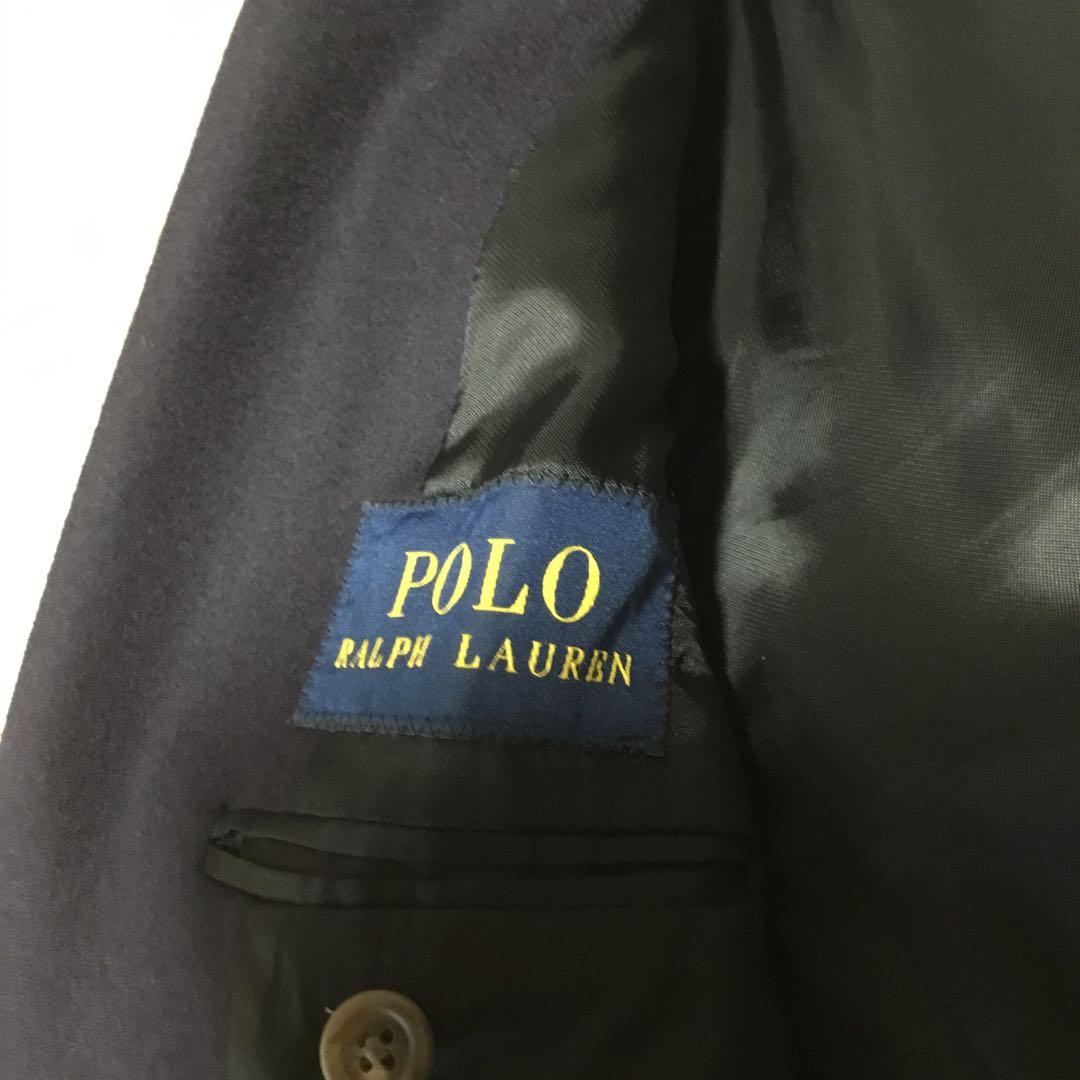 美品 現行ポロラルフローレン 150 テーラード 紺ブレ 金ボタン イタリア製