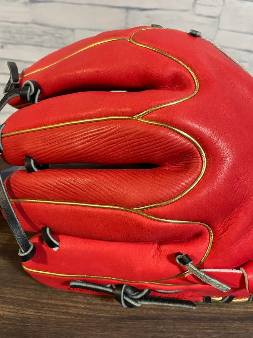 ゼット　軟式グローブ　ネオステイタス　大人サイズ　新品　展示品　未使用品　レッド