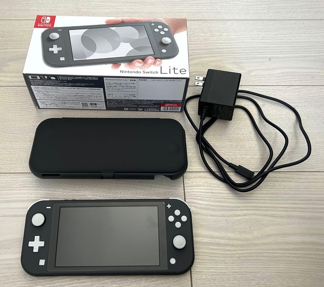 【美品】Nintendo Switch Lite グレー 充電器MSDカード付