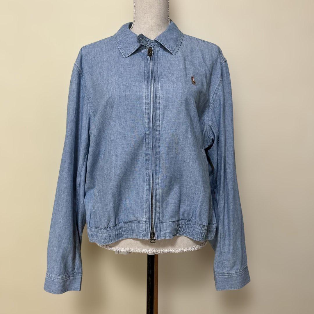 ラルフローレンデニムスイングトップ ライトブルー　　サイズ　L