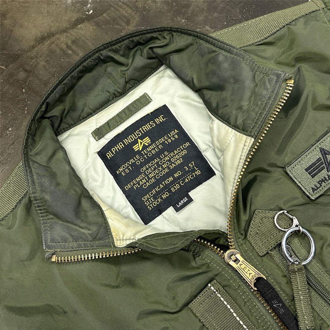 ★ALPHA INDUSTRIES MA-1 フライトジャケット L オリーブ