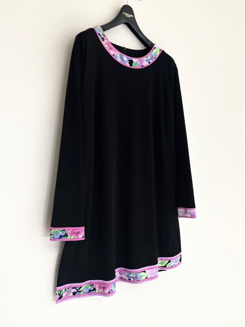 ★LEONARD★未使用★2025／新作★ブラックチュニック★４４★