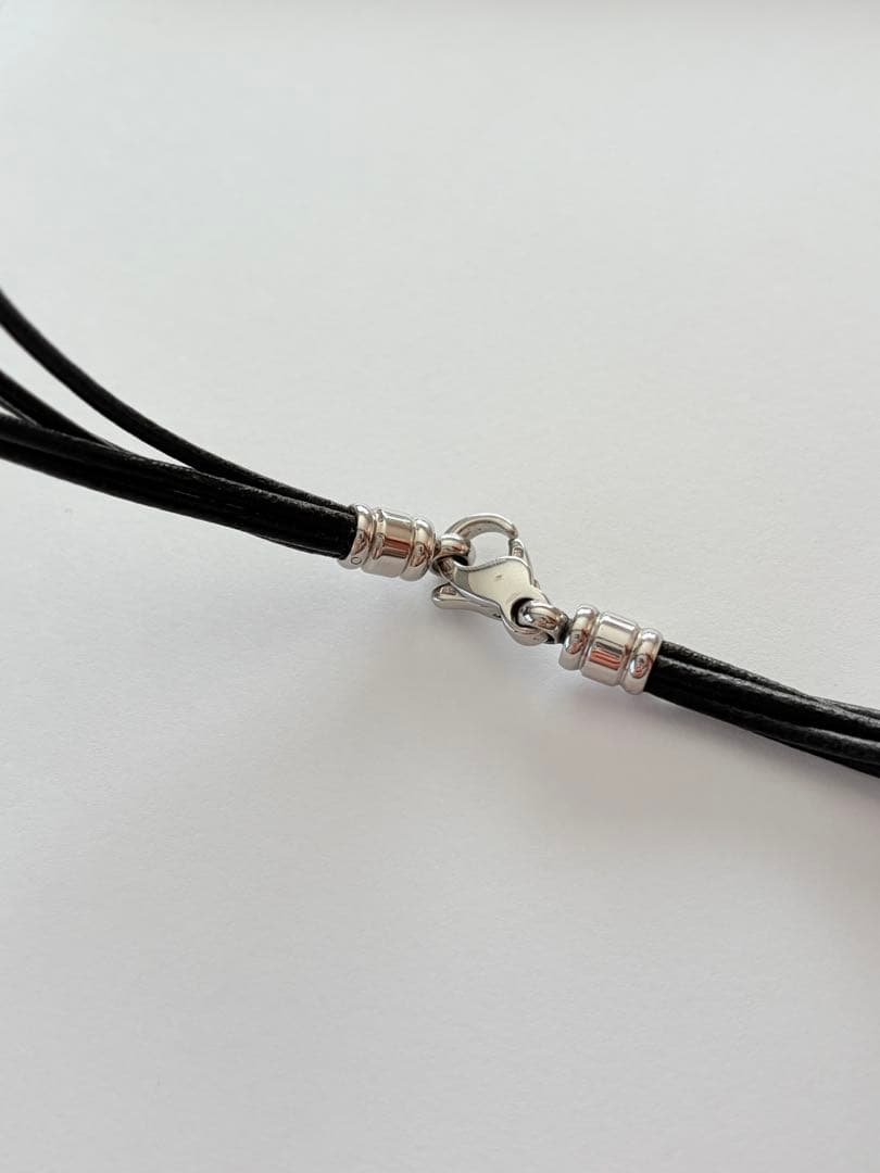 BVLGARI ブラックレザーネックレス チョーカー ブルガリ