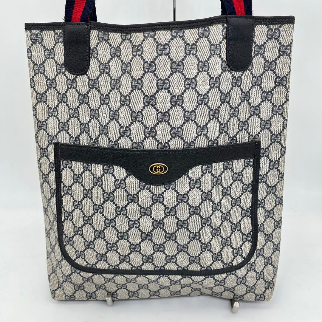 グッチ トートバッグ 肩掛け GG柄 インターロッキング シェリーライン PVC