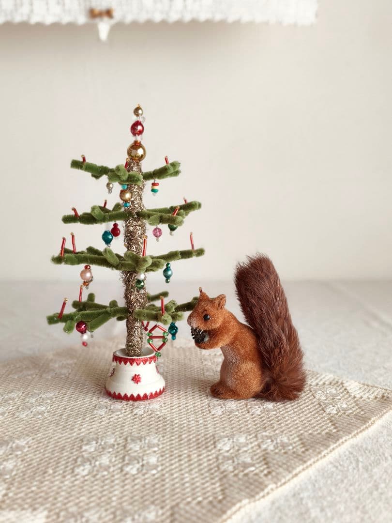 【misen2014さま】vintage ୨୧ リアルファーのおすましワンちゃん