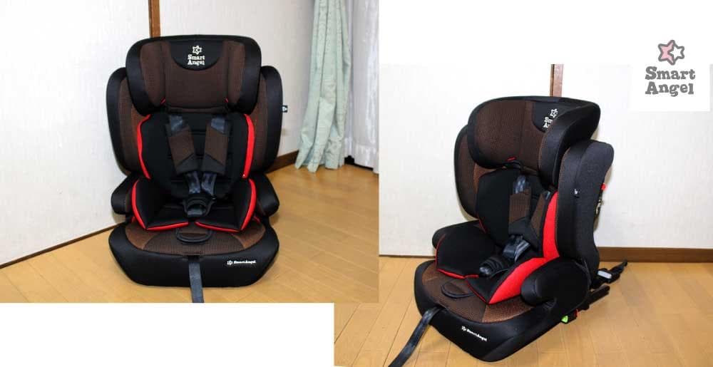 美品SmartAngelハーネスジュニアFIX-BR◆ジュニアシートISOFIX