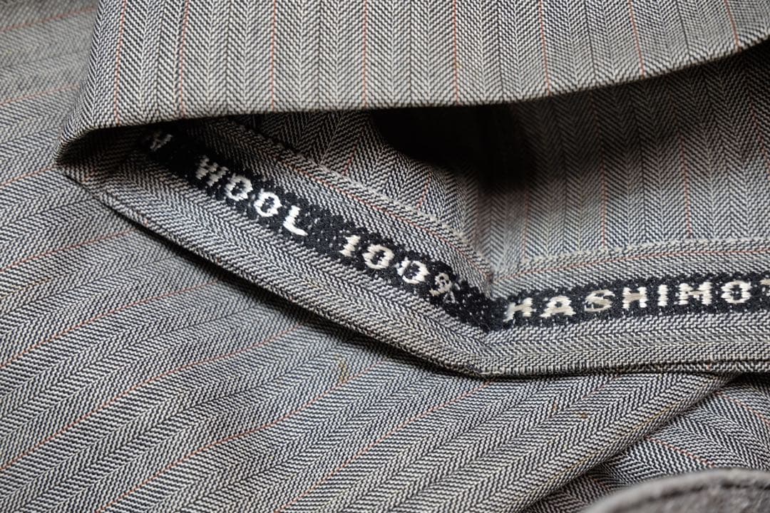 ヴィンテージ 古着 ダブル セットアップ グレー ウール モード デザイン