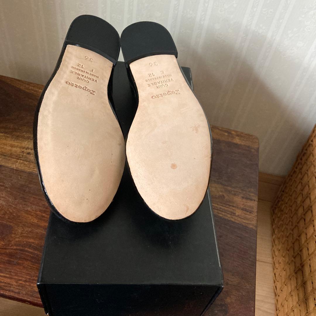 Repetto 黒エナメルバレエシューズ 黒 23cm 新品未使用