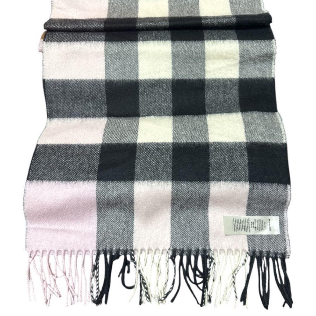 極美品 近年モデルBURBERRY バーバリー チェック カシミヤマフラー