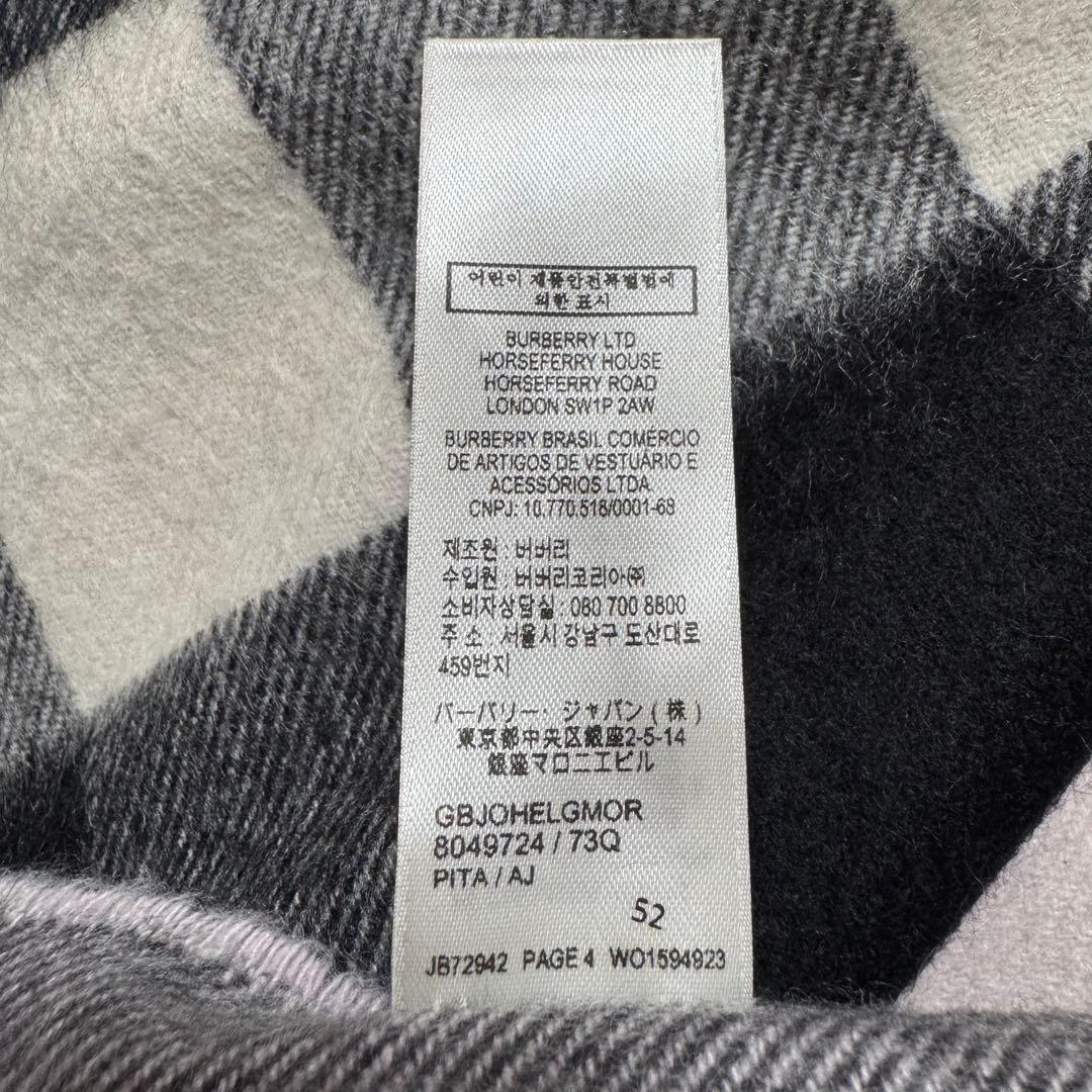 極美品 近年モデルBURBERRY バーバリー チェック カシミヤマフラー