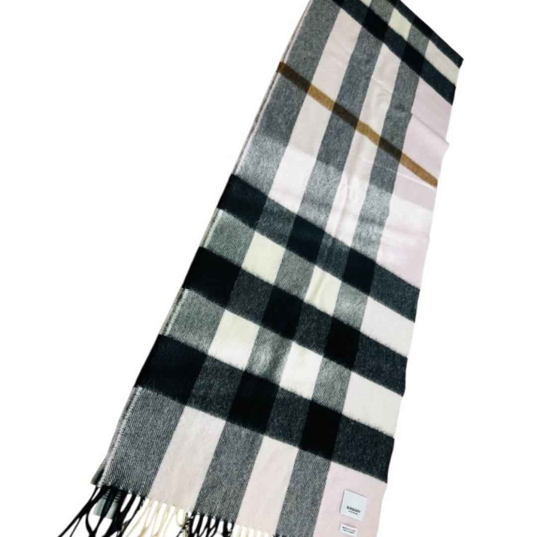 極美品 近年モデルBURBERRY バーバリー チェック カシミヤマフラー