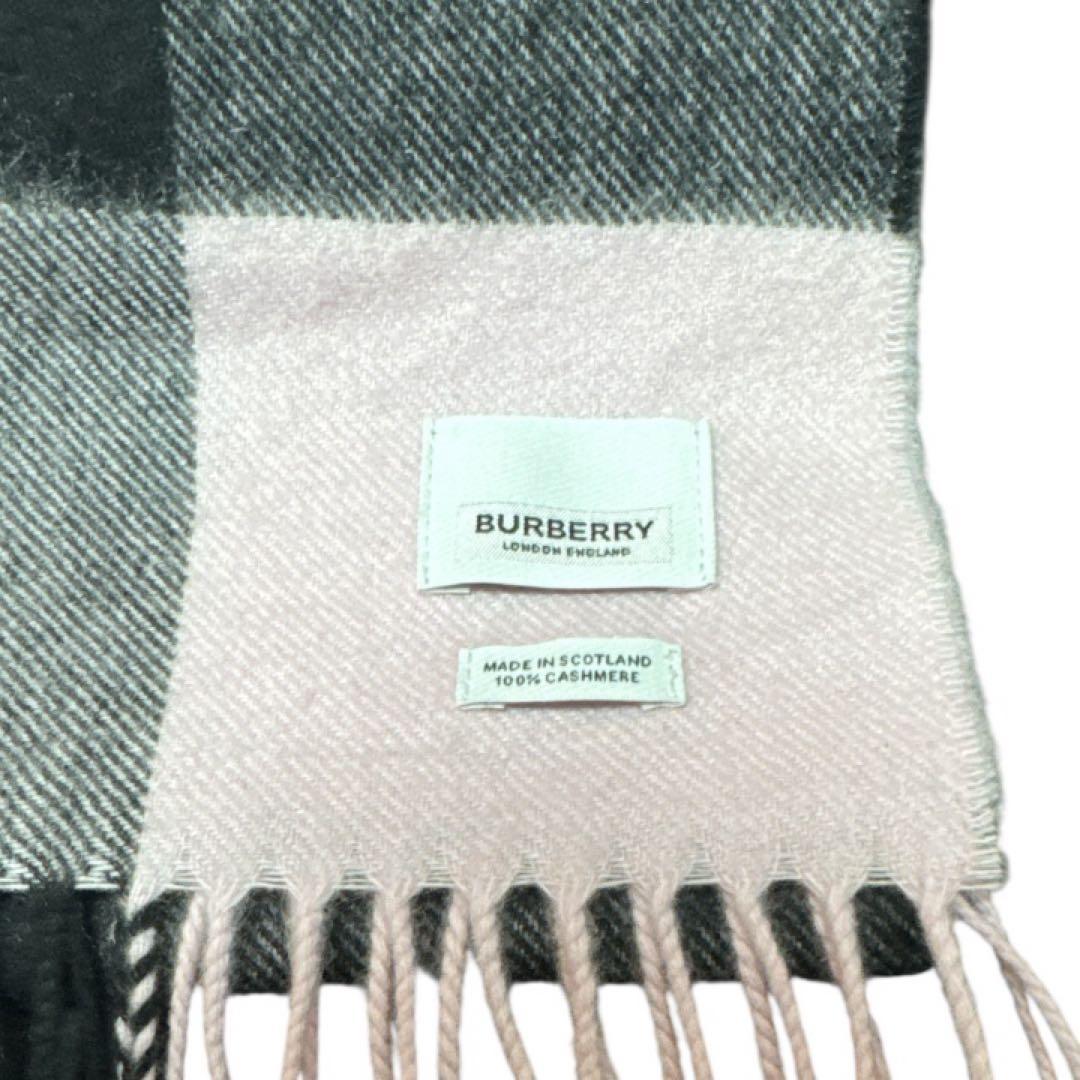 極美品 近年モデルBURBERRY バーバリー チェック カシミヤマフラー