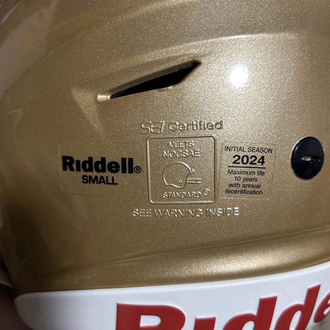 Riddell ゴールド アメリカンフットボールヘルメット　S