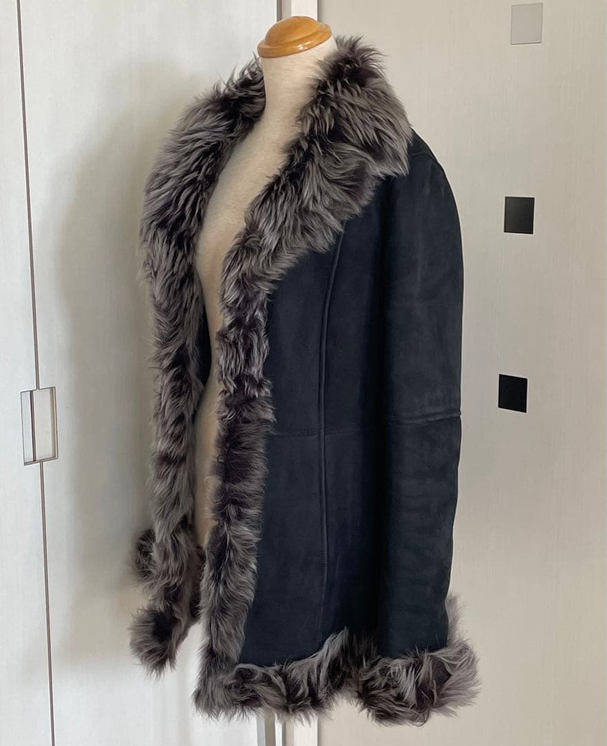 JAYRO リアル ムートンコート ブラック 使用感少なめ　Wフェイス