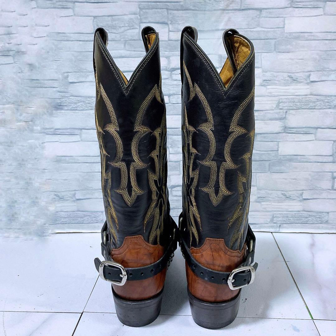 美品 トニーラマ ウエスタンブーツ 星コンチョ ブラウン 27 US9 USA