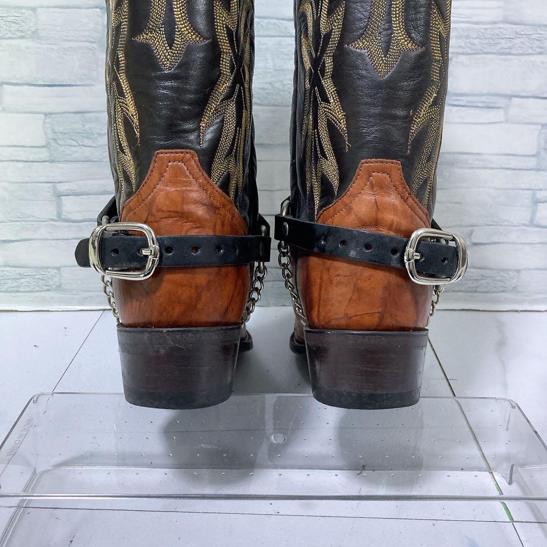 美品 トニーラマ ウエスタンブーツ 星コンチョ ブラウン 27 US9 USA