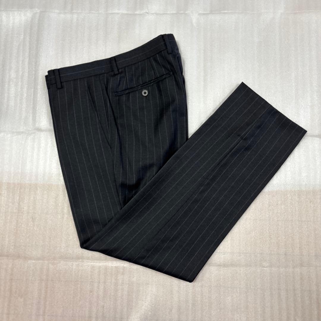 未使用級美品✨A5 イタリア高級CANONICO生地 グレーストライプ