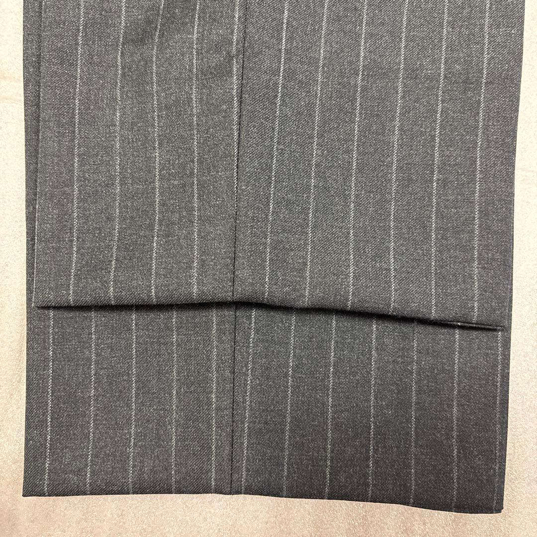 未使用級美品✨A5 イタリア高級CANONICO生地 グレーストライプ